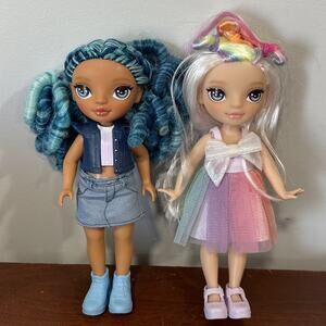 Rainbow High Littles doll little sister Opal Raine Sapphire Bradshaw Lot Of 2
